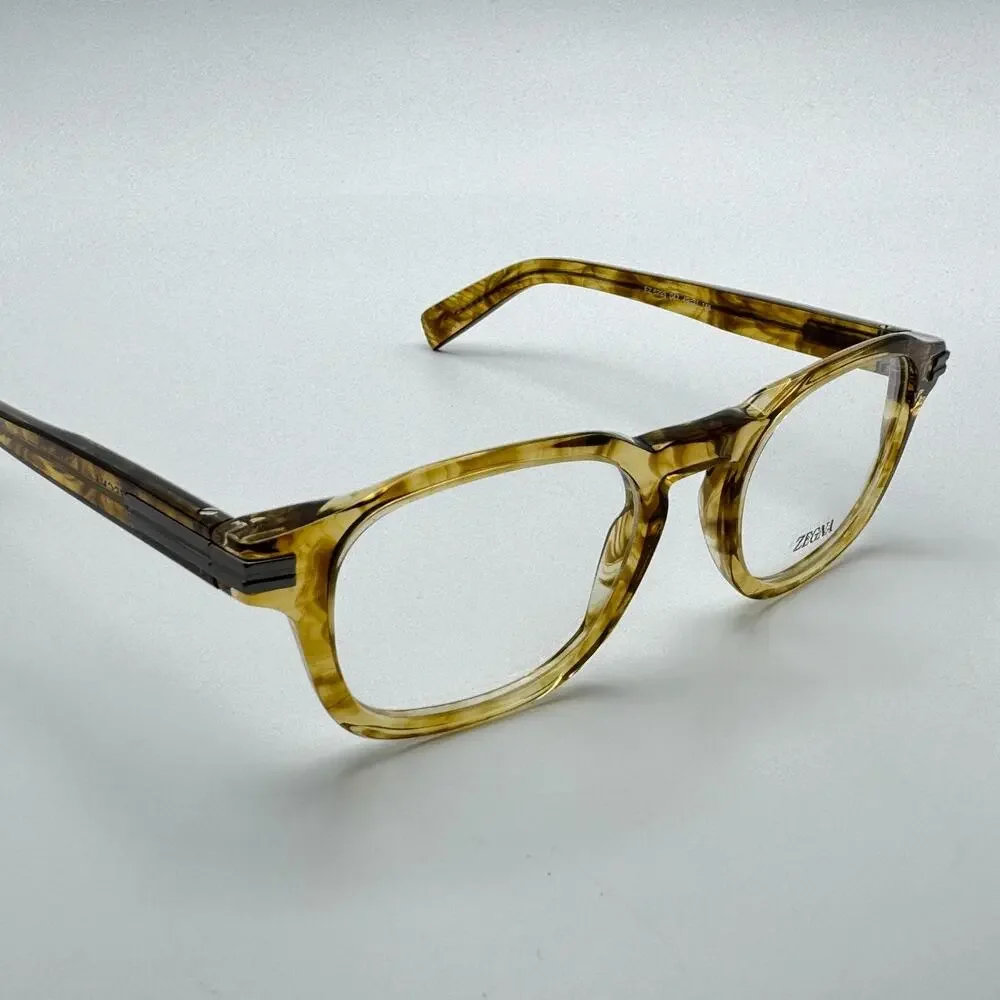 Ermenegildo Zegna Eyeglasses Frames EZ5293 047 Light Brown 49-21-145 Authentic